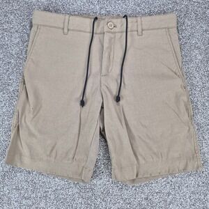 Outlier New Way Shorts Mens 31 Khaki Tan F. Cloth Stretch Nylon Tech Chino